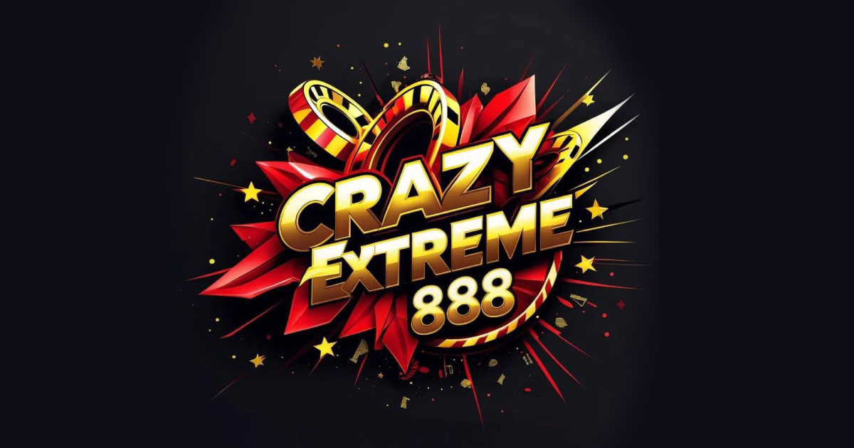 Main banner showing Crazy Extreme 888 chaos-themed casino with call to register